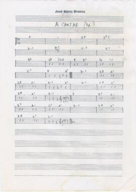 Cifras da canção "A cantar"