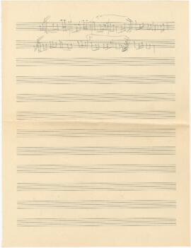 Esboço de partitura da canção "Rio Largo De Profundis"