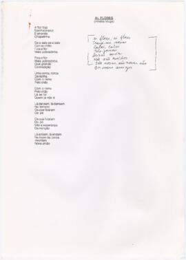 Letra da canção "Ai, flores"