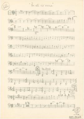 Parte de violoncelo da canção "Por este rio acima"