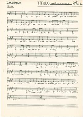 Parte de coro (1ª voz) da canção "Camões e a tença"