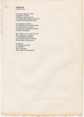 Letras da canção "Rebelde"
