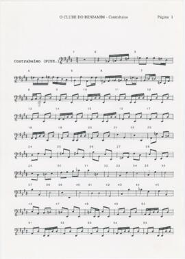 Parte de contrabaixo (pizzicato) de "O clube do Benjamim"
