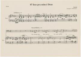Partitura geral da canção "Isso pra mim é Deus"