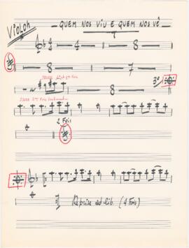 Parte de violino da canção "Quem nos viu e quem nos vê"