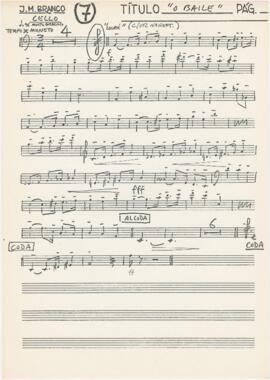 Parte de violoncelo de "O baile"