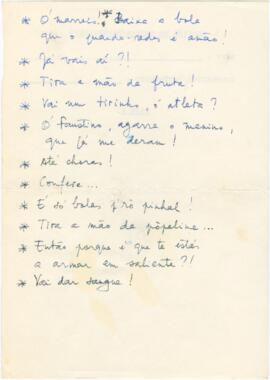 Apontamentos com frases e expressões + formulário de audição