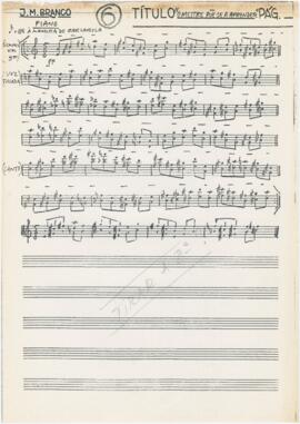 Parte de piano de "O mestre põe-se a aprender"