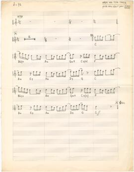 Partitura e cifras de parte de piano da canção "Aqui Dentro de Casa"