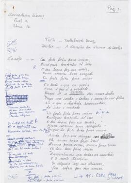 Letra da canção "A escova dos dentes"