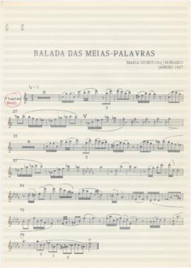 Parte de flautas da canção "Balada das meias-palavras"