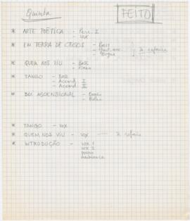 Calendário e apontamentos