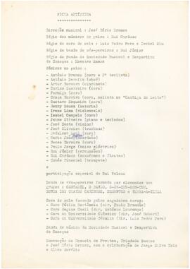 Ficha artística + ficha técnica