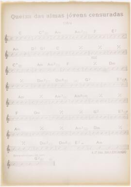 Cifra da canção "Queixa das almas jovens censuradas"