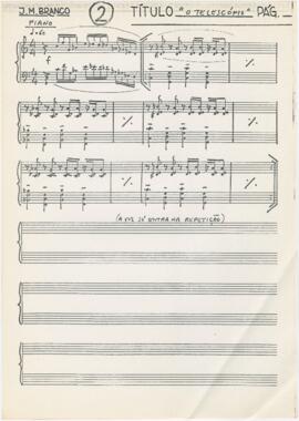 Parte de piano de "O telescópio"