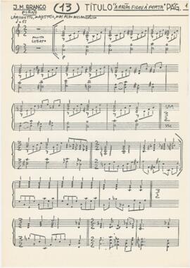 Parte de piano de "A razão ficou à porta"