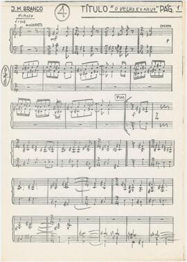 Parte de piano de "O velho e o novo"