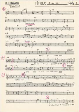 Parte de coro - tenores 1 de "A noite"