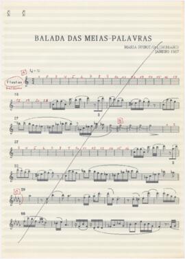 Parte de flautas da canção "Balada das meias-palavras"