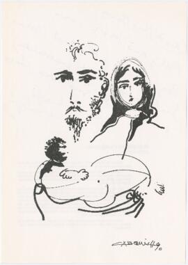 Postal com ilustração