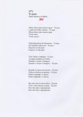 Letra da canção "Te juro"