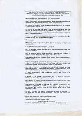 Mensagem de saudação