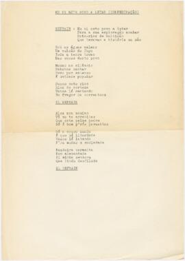 Letra da canção "Eu vi este povo a lutar (Confederação)"