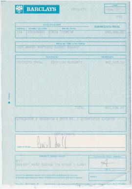 Recibo de depósito bancário