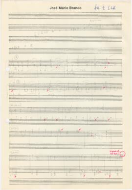 Partitura de "Canção do sol e da lua"