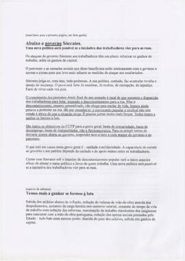 Proposta de texto para "manifesto" e "editorial" do jornal "Mudar de Vid...