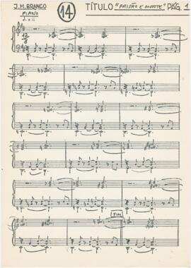 Parte de piano de "Prisão e morte"