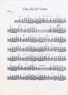 Parte de piano / guitarra de "Cha-cha Stª Catarina"