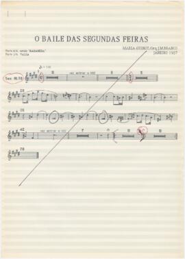 Parte de saxofone alto da canção "O baile das segundas-feiras"