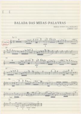 Parte de flautas da canção "Balada das meias-palavras"