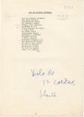 Letra da canção "Era Um Redondo Vocábulo"