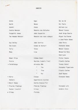 Personagens e actores