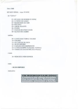 Disco JMB - Estado geral