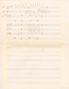 Partitura para sopros da canção "Paz Poeta e Pombas"