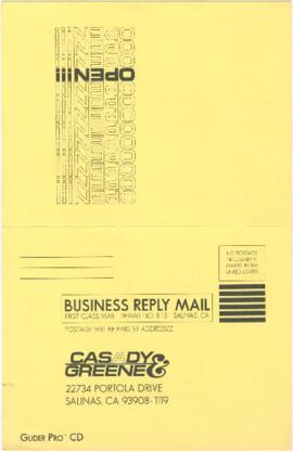 Correspondência postal da empresa Casady & Greene