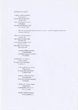 Letra da canção "Marcha da Fome"