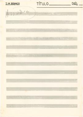 Rascunho de partitura da canção "Ao passar junto da vide"