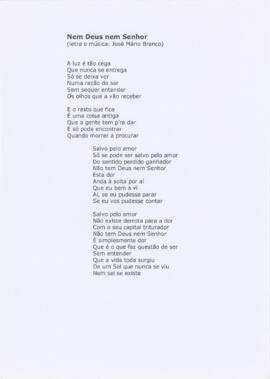 Letra da canção "Nem Deus nem Senhor"