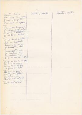 Poema / letra de canção