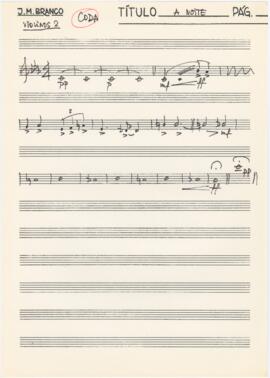 Parte de violinos 2 (coda) de "A Noite"