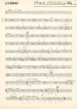 Partitura e cifras da canção "Arrocachula"