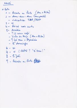 Apontamentos para Mané (Manuela de Brito)