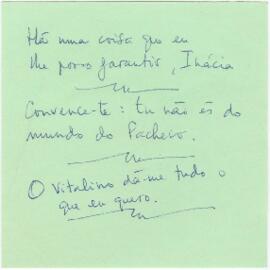 Anotação de José Mário Branco