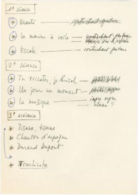 Notas sobre sessões de gravação do disco "Adieu la mer est belle"