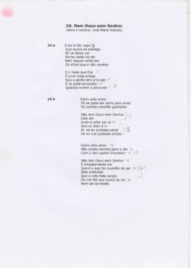 Letra da canção "Nem Deus nem Senhor"