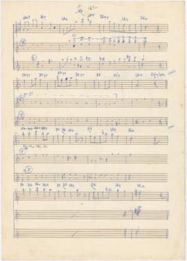 Partitura e cifras da canção "Canção do leite"